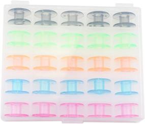 img 3 attached to 🧵 SA156 Sewing Machine Bobbins for Brother - Ogrmar Multi-Colour Style, 25 Pack (Multicolor)