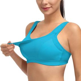 img 1 attached to 🏋️ WingsLove Women's Sports Bra: Adjustable High-Impact Bounce Control Bra for Non-Padded Wirefree Yoga Workouts