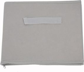 img 2 attached to 📦 Foldable Cube Organizer Fabric Drawer Set of 2 - Amelitory Storage Bins in Gray