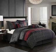 🛏️ nanshing corell 7 piece set, california king size, black and red color logo