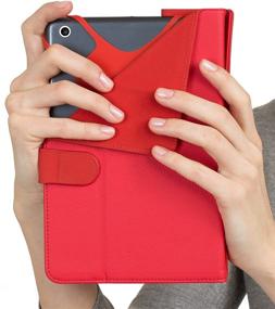 img 3 attached to Rivacase 3137: Universal 10 Inch Tablet Cover Case in Red Vegan Leather - Smart and Protective Design with Camera Access