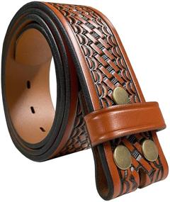 img 4 attached to Boston Basketweave Piece Grain Cowhide Men's Accessories for Belts