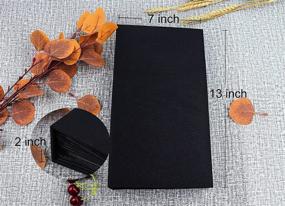 img 3 attached to Luxurious Vienrose Linen Photo Album: 4x6, 300 Pockets, Black Page Photobook for Memorable Occasions