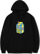 🎨 colorful cartoon hoodie: stylish pullover hooded sweatshirt for teens boys and girls logo