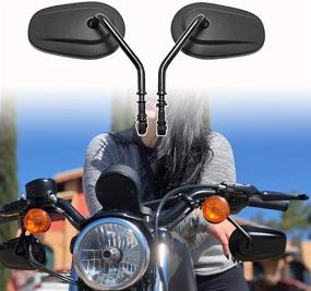 img 3 attached to Sportster Mirrors Tapered Style Motorcycle Heritage