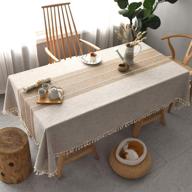 wrinkle-free coffee rectangle tablecloth: easy-to-clean and machine washable, size 30x25 логотип