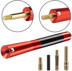 img 3 attached to 🚗 ONE250 Mini Cooper Antenna - Universal Fit for All Models: Cooper, Cooper S, Convertible, Countryman, Clubman, Coupe or Roadster (Red)