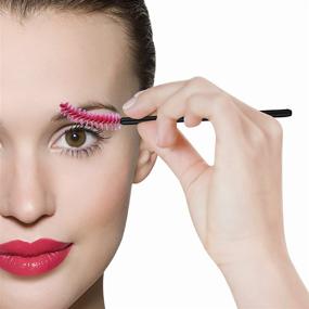 img 4 attached to 💄 50PCS ROSE Shintop Disposable Eyelash Eye Lash Makeup Brush Mascara Wands Applicator - High Quality Makeup Kits