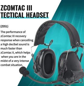 img 2 attached to 🎧 Z-Tactical Comta III Headset Headset (Z051-BK) + U94 PTT Kenwood Push to Talk (Z113-KEN) Noise Reduction Headphone Walkie Talkie Dual PTT for Military Radio - Z-TAC Official Store