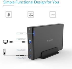 img 2 attached to 📁 ORICO Type-C External Hard Drive Enclosure for 3.5/2.5inch HDD/SSD - 18TB Storage, 5Gbps Transfer Speed - Suitable for PS4, Xbox - Aluminum Case, SATA III Dock