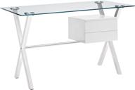 modway stasis office desk white logo