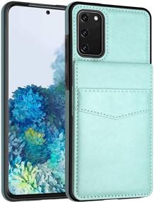 img 2 attached to 👜 LakiBeibi Wallet Case for Samsung S20 FE 5G - Stylish & Protective Card Holder Flip Case in Mint - Premium PU Leather