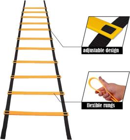 img 1 attached to 🏋️ Luniquz Agility Ladder Set - Adjustable Rungs for Speed Training Drill, with Drill Cones for Soccer, Football, Sports Training - Includes Carry Bag