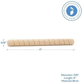 img 3 attached to 🔩 Woodpeckers 3/8 inch x 4 inch Wooden Spiral Dowel Pins - 50 Pack, Ideal for Strong Joints, Furniture Pegs, and Wood Craft Dowel Pins