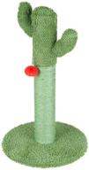 🌵 moonshuttle green cactus cat scratching post with red ball - sisal scratching pole, cat scratcher furniture decor for cats and kittens logo