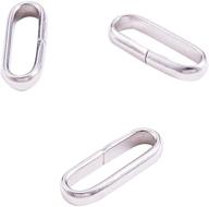 🔗 60 pcs 304 stainless steel rectangle open jump rings split jumprings keychain ring for car and home keys - 10x3.5mm by airssory logo