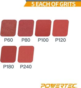 img 2 attached to 30 PK of POWERTEC 110341 PSA Aluminum Oxide Adhesive Sanding Discs - 9-Inch Diameter - Assorted Grits: 60, 80, 100, 120, 180, 240