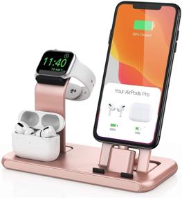 img 4 attached to 🔌 Conido 3 в 1 Зарядная станция: Док-станция для Apple Watch SE/6/5/4/3/2/1 + AirPods Pro/2/1 + Зарядное устройство для iPhone 12 mini/12 Pro Max/SE/11 Pro Max/XS Max/XR/8 Plus