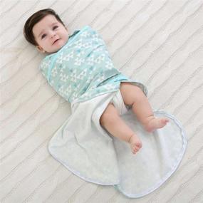 img 3 attached to Green Baby Sleeping Bag Swaddle Wearable Blanket, 6-12 Months, 100% Cotton, Unisex, 4 Seasons