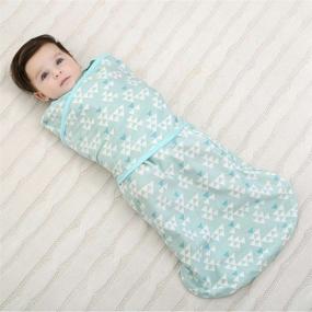 img 2 attached to Green Baby Sleeping Bag Swaddle Wearable Blanket, 6-12 Months, 100% Cotton, Unisex, 4 Seasons