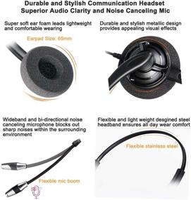 img 1 attached to 🎧 Premium USB C Headphones with Noise Cancelling Mic for PC, Laptop, Tablet, and Cell Phone Calls - Compatible with Google Pixel, Samsung, iPhone, Huawei, Sony, and More