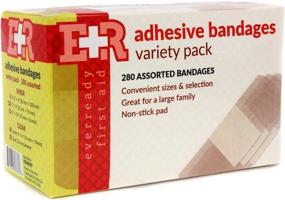 img 1 attached to 🩹 Variety Pack of 280 Assorted Quality Adhesive Bandages by Ever Ready First Aid