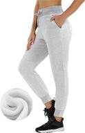 👖 iuga fleece lined women's sweatpants with 4 pockets - winter joggers for women, thermal lounge and running pants logo