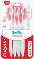 colgate toothbrush sensitive: pack of 4 brushes for gentle oral care logo