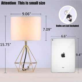 img 3 attached to SOTTAE Modern Gold Hollowed Out Base Table Lamp: Stylish Lighting for Bedroom, Living Room & Desk Space