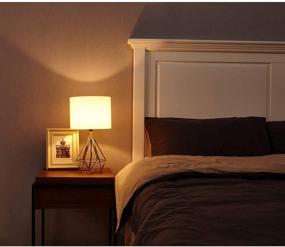 img 1 attached to SOTTAE Modern Gold Hollowed Out Base Table Lamp: Stylish Lighting for Bedroom, Living Room & Desk Space