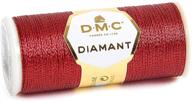 💎 sparkle and shine with dmc diamant metallic needlework thread in red ruby: 38.2-yard spool logo
