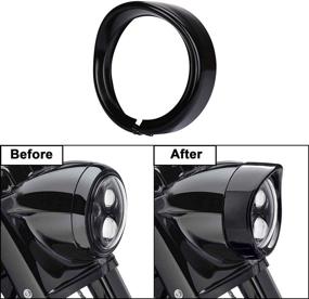 img 3 attached to 🔆 Enhance Your Davidson Road King and Street Glide with ZJUSDO Headlight Trim Ring: 7 inch Headlight Visor Ring for an Elevated Look
