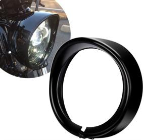 img 4 attached to 🔆 Enhance Your Davidson Road King and Street Glide with ZJUSDO Headlight Trim Ring: 7 inch Headlight Visor Ring for an Elevated Look