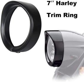 img 2 attached to 🔆 Enhance Your Davidson Road King and Street Glide with ZJUSDO Headlight Trim Ring: 7 inch Headlight Visor Ring for an Elevated Look