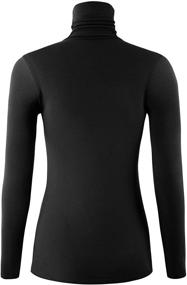 img 2 attached to 👚 Sleeve Turtleneck Stretch Shirt: Comfortable Women's Clothing for Lingerie, Sleep & Lounge