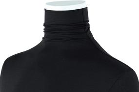 img 1 attached to 👚 Sleeve Turtleneck Stretch Shirt: Comfortable Women's Clothing for Lingerie, Sleep & Lounge