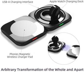 img 1 attached to 🔌 CIVPOWER 3 in 1 Charging Station: Wireless Magsafe Charger for iPhone 12/Mini/Pro/Pro Max & Qi Devices, Magnetic Wireless Charging Pad Compatible with Apple Watch Series, AirPods 2/Pro - Includes 18W Adapter