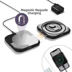 img 3 attached to 🔌 CIVPOWER 3 in 1 Charging Station: Wireless Magsafe Charger for iPhone 12/Mini/Pro/Pro Max & Qi Devices, Magnetic Wireless Charging Pad Compatible with Apple Watch Series, AirPods 2/Pro - Includes 18W Adapter