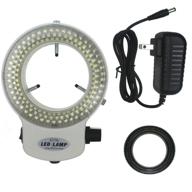 🔍 bikani adjustable led ring light for stereo microscope - model 144 with power adapter (white) logo