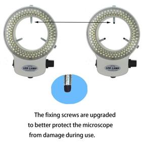 img 2 attached to 🔍 Bikani Adjustable LED Ring Light for Stereo Microscope - Model 144 with Power Adapter (White)