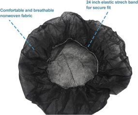 img 2 attached to 🏻 Disposable Hair Black Bouffant Cleaning Cap: Occupational Health & Safety Products