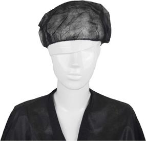 img 3 attached to 🏻 Disposable Hair Black Bouffant Cleaning Cap: Occupational Health & Safety Products