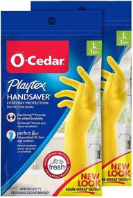 img 4 attached to 🧤 Pack of 2 Large Playtex HandSaver Gloves for Everyday Protection