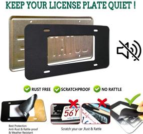 img 1 attached to American Patriotic Personalized Heavy Duty Aluminum Exterior Accessories for License Plate Covers & Frames