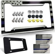 american patriotic personalized heavy duty aluminum exterior accessories for license plate covers & frames logo