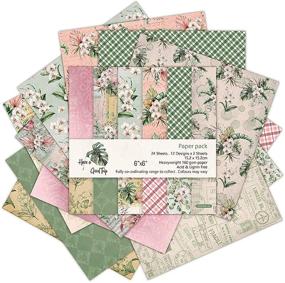 img 3 attached to 📔 MysReal Single-Sided Scrapbook Paper Pad: A 6"x6" Scrapbooking Essential with Decorative Craft Paper, Lovely Garden Theme - Designer Paper Pads for Card Making, Crafting, DIY Origami - 24 Pages