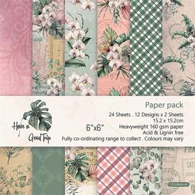 img 4 attached to 📔 MysReal Single-Sided Scrapbook Paper Pad: A 6"x6" Scrapbooking Essential with Decorative Craft Paper, Lovely Garden Theme - Designer Paper Pads for Card Making, Crafting, DIY Origami - 24 Pages