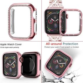 img 2 attached to Supoix совместим с Apple Watch Band 38мм 40мм 42мм 44мм + чехол для аксессуаров и принадлежностей