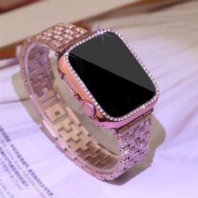 img 1 attached to Supoix совместим с Apple Watch Band 38мм 40мм 42мм 44мм + чехол для аксессуаров и принадлежностей