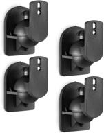 🔊 wali speaker wall mount brackets | adjustable for bookshelf & surround sound speakers | holds up to 7.7 lbs | 4-pack, black (swm402) logo